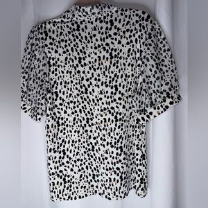 Leopard Print Sheer Sleeve Top